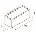SLV Luminaire mural BOX R7S angulaire R7s IP44, anthrazit