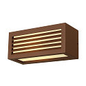 Luminaire mural BOX-L � 1 flamme, angulaire E27 IP44, rouille gradable