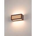SLV Luminaire mural BOX-L � 1 flamme, angulaire E27 IP44, rouille gradable