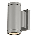 SLV Wall luminaire NEW MYRA UP-DOWN Outdoor luminaire, 2xGU10, max. 2x35W, IP55, silver grey