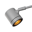 SLV Lumi�re d'affichage MYRA DISPLAY CURVE � 1 flamme, rotatif, avec bras articul�, inclinable GU10 IP55, Gris argent gradable