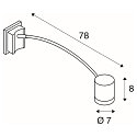 SLV Display luminaire NEW MYRA DISPLAY CURVE Outdoor luminaire, GU10, max. 50W, IP55, anthracite