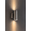 SLV Wall luminaire ASTINA STEEL GU10 UP/DOWN Outdoor luminaire, stainless steel 304, 2xGU10, max. 2x35W