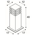 SLV Lampadaire d'ext�rieur RUSTY� SQUARE 40 LED IP55, rouille 