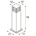 SLV Lampadaire d'ext�rieur RUSTY� SQUARE 70 LED IP55, rouille 