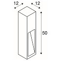 SLV LED Outdoor Floorlamp RUSTY SLOT 50, IP55, height 50cm, 8.6W 3000K 30lm, FeCSi steel rust color