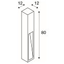 SLV Lampadaire d'ext�rieur RUSTY SLOT 80 IP55, rouille 