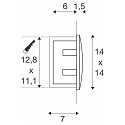 SLV Luminaire d'encastrement mural  DOWNUNDER OUT L Bas, asymétrique IP55, anthrazit 