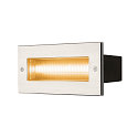 Luminaire d'encastrement mural  BRICK LED rayonnement lat�ral, sym�trique IP65, acier inoxydable 