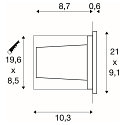 SLV BRICK, Outdoor Wall recessed luminaire, LED, 3000K, stainless steel, 230V, IP67, 10W, 950lm