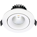 Lumière encastrée VELIA TILT rond IP44, blanc mat gradable 11W 3000K