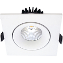 Lumière encastrée VELIA TILT carré IP44, blanc mat  11W 740lm 3000K