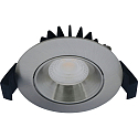 recessed luminaire VELIA LOW PROFILE round IP44, brushed aluminium dimmable 5,5W 340lm 4000K
