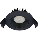 recessed luminaire VELIA LOW PROFILE round IP44, black matt dimmable 5,5W 340lm 4000K