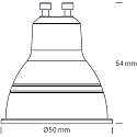 SLV LED lamp 10 pcs. GU10 4,8W 380lm 4000K 36° dimmable opal