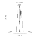 ACB pendant suspension LISBOA 80 - ON-OFF / TRIAC - 250CM 3-fold, black matt