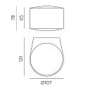ACB Luminaire mural d’extérieur ANIA 16/2060-2 à 2 flammes IP65, blanche