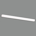 ACB LED wall luminaire BOX 16/3200-90, IP44, 89cm, silver, 15W 3000K 1100lm