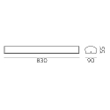 ACB Luminaire de miroir ALDO 16/3432-83 IP44, chrome, opale
