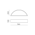 ACB Luminaire mural ISIA 16/3453-60 avec interrupteur IP20, noir