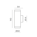 ACB Luminaire mural LUX 16/3989-2 IP20, or, noir brillant