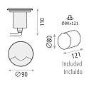 ACB Projecteur d'extérieur INDUS GU10 IP67, argent 