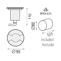ACB Projecteur d'ext�rieur INDUS GU10 IP67, argent 