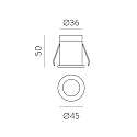 ACB Downlight DOT 3949/4 IP20, noir