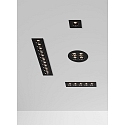 ACB recessed luminaire INVISIBLE 3980/45 IP20, black 3W 170lm 3000K 36° 36°