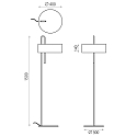 ACB Lampadaire CLIP 8178 avec interrupteur E27 IP20, blanche