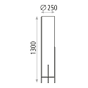 ACB Lampadaire NAOS 130 avec interrupteur E27 IP20, or 