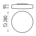 ACB Applique et plafonnier MOON 969/28 E27 IP44, opale, blanche gradable