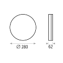 ACB Lumi�re de surface MADISON 3497/28 Tunable White IP54, opale, blanche gradable