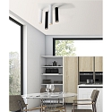 ACB Luminaire de plafond ZOOM 45 GU10 IP20, blanche 