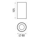 Surface mounted Spot SOUL 3792/8, GU10 max. 10W (LED), white / gold satin
