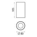 ACB Surface mounted Spot SOUL 3792/8, GU10 max. 10W (LED), black / gold satin