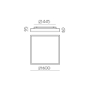 ACB Luminaire de plafond OPORTO 3973/60 avec diffuseur IP20, noir