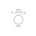 Luminaire de plafond ROMA 3974/40 avec diffuseur IP20