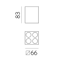ACB ceiling luminaire INVISIBLE 3980/66 IP20, black