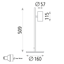 ACB Lampe de table GINA GU10 IP20, blanche 