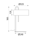 ACB Lampe de table CLIP 8178 avec interrupteur E27 IP20, blanche