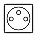 Inset for Outdoor Energy column (ALB-6244.../-662409) - Earthing contact socket IP 44 / F and B - Type E