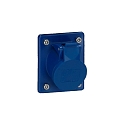Prise de courant CEE 16A (NO 4405/-07 /-09 /-17 /-19) 3 p�les, avec couvercle, bleu