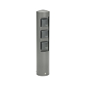 Outdoor Socket column Type No. 2102, 3-way, IP44, without switching function, cast alu, anthracite