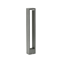 LED Path light Type No. 2242, IP54, flat light distributor, height 90cm, 10W 3000K 480lm, cast alu opal, dimmable, anthracite