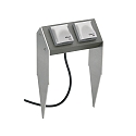 Brochet de prises TYPE NO 4402 2 voies, horizontal, acier inoxydable mat, anthracite mat