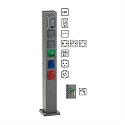Albert Colonne d��nergie TYPE NO 4409 sans fonction de commutation, 7 fois, anthrazit