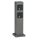 Albert Colonne de prises TYPE NO 4412 2 voies, avec serrure, noir , anthracite mat