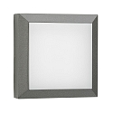 Applique et plafonnier TYPE NO 6561 carré, dimmable, résistant aux chocs, médium 54, anthrazit gradable