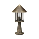 Luminaire en forme de borne TYPE NO 0539 rond E27 44, marron, laiton satin� gradable